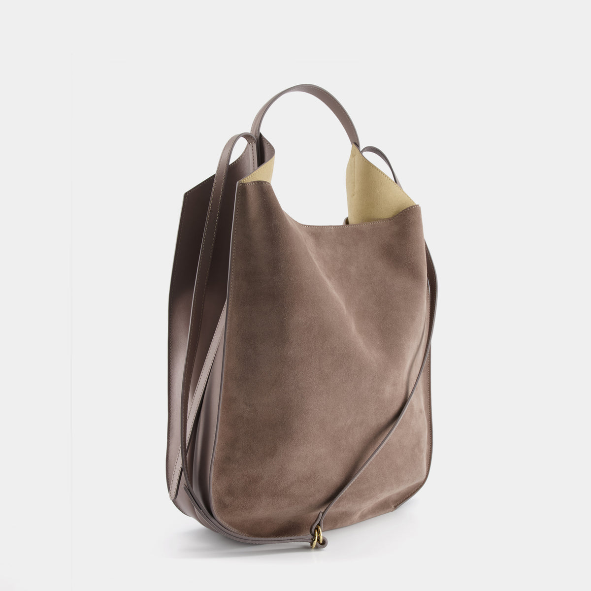 HELENE HOBO - SOFT CALF - ASH BROWN - ree-projects