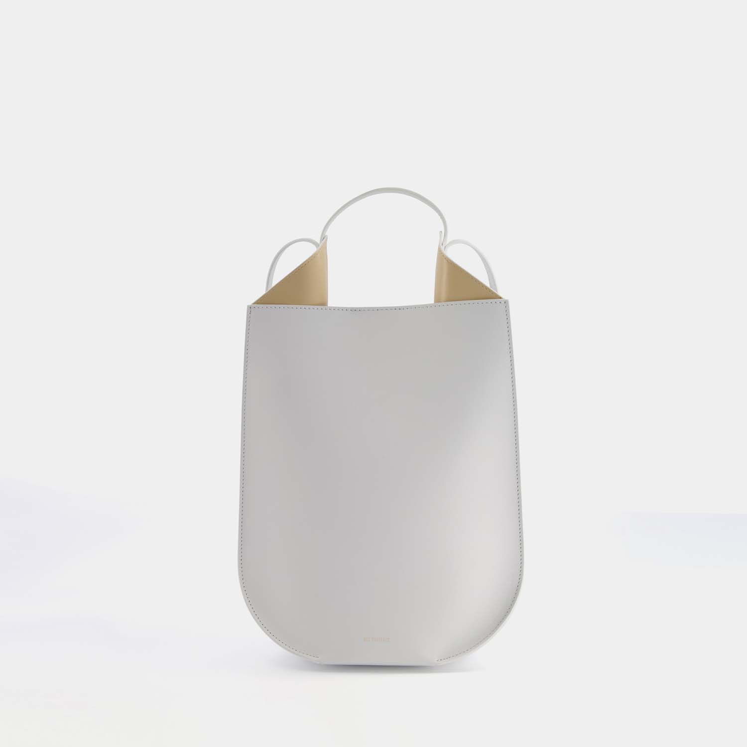 REE PROJECTS Helene MINI White Soft Calf Italian Leather Handmade Style Chic Elegant Top Handle Strap Cross Body Everyday Evening