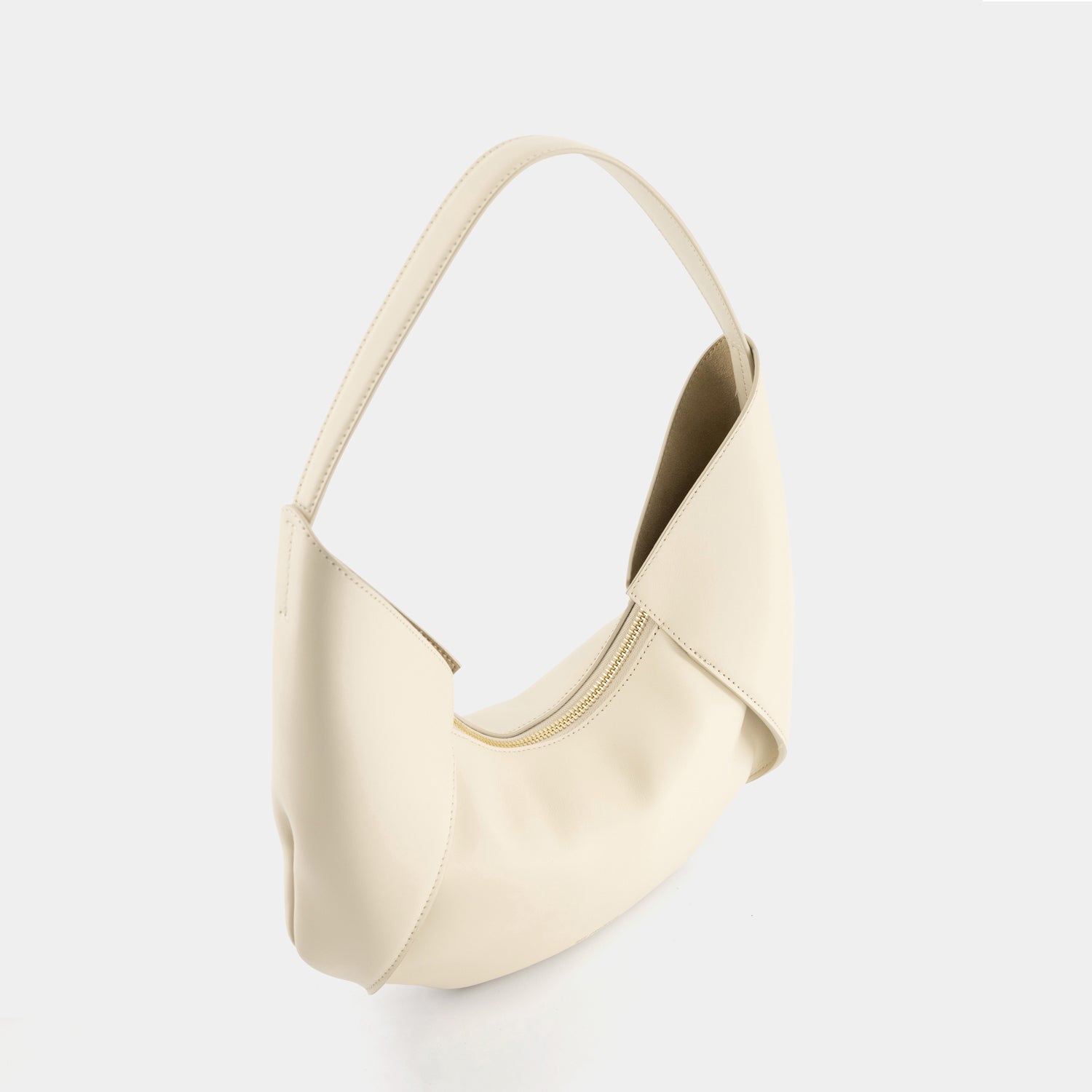 REE PROJECTS Riva Mini Beige Italian Calf Soft Leather Handmade Style Chic Modern Elegant Top Handle Shoulder Bag Everyday Evening